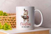 Mok Christmas on the Farm - Gift - Cadeau - HolidaySeason - MerryChristmas - WinterWonderland - FarmLife - Farmers - Boerenleven - Boerenbedrijf