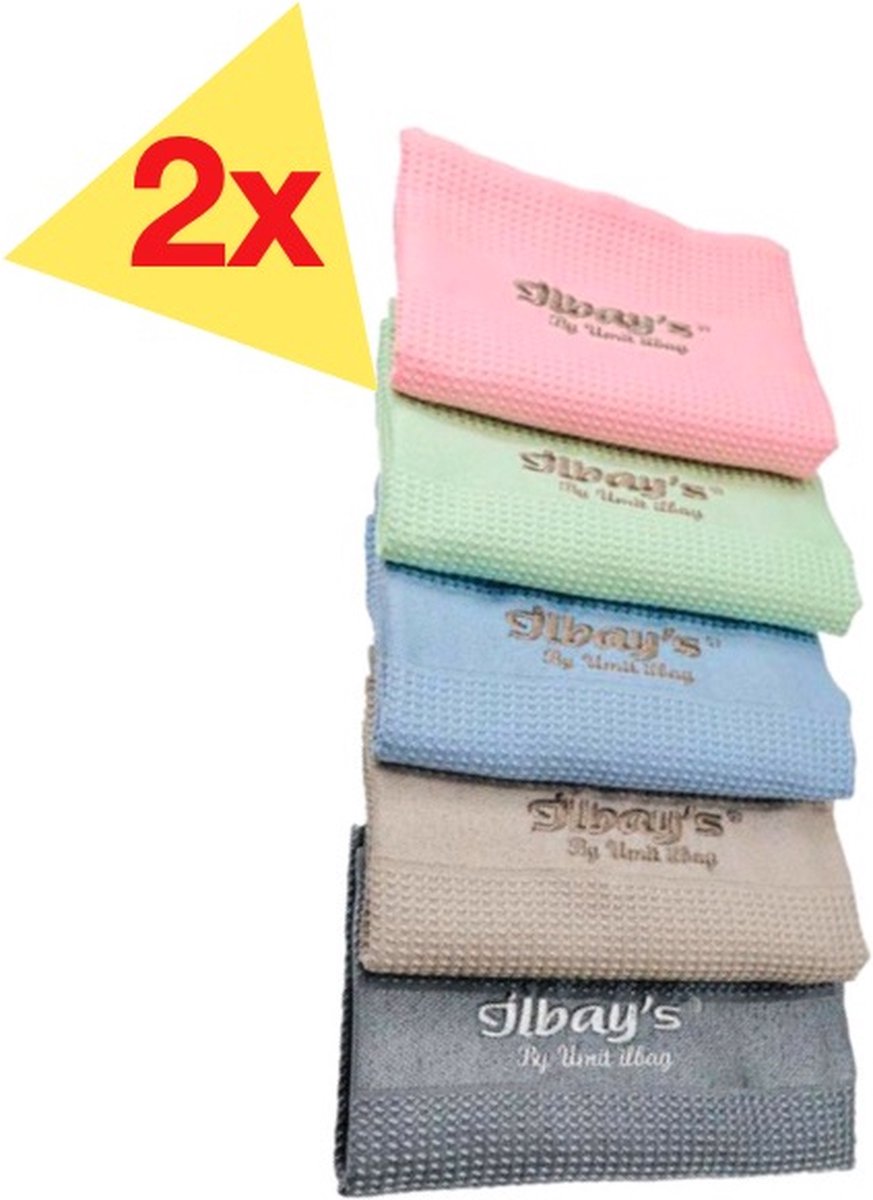 Goedkoopste ILBAY'S © - 10 stuks - Wonder schoonmaakdoeken - 8 2 GRATIS - Microvezeldoeken - Vlekvrij - Super absorberend - Streeploos schoonmaken