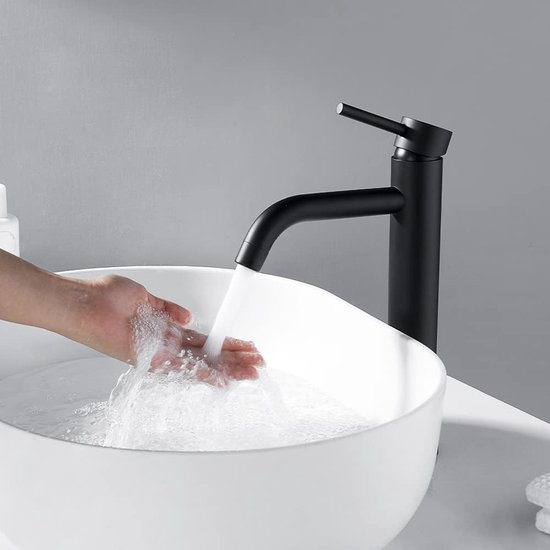 Design Sanitair Winkel | Luxe vierkante messing design wastafel mengkraan zwart - - Design Sanitair Winkel