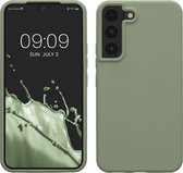 kwmobile telefoonhoesje geschikt voor Samsung Galaxy S22 - Hoesje met siliconen coating - Smartphone case in grijsgroen