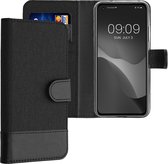 kwmobile telefoonhoesje geschikt voor Asus Zenfone 10 - Hoesje met pasjeshouder in antraciet / zwart - Case met portemonnee