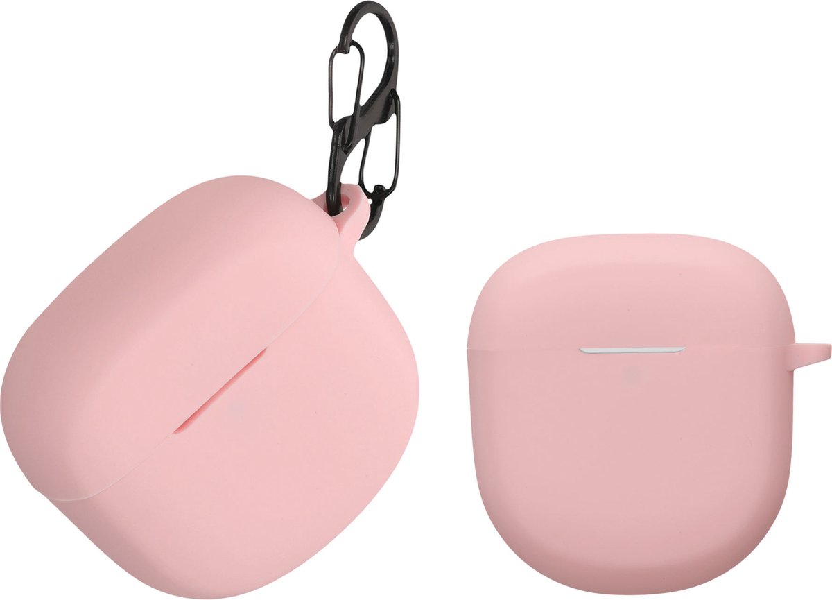 kwmobile Hoes geschikt voor Bose QuietComfort Earbuds II - Siliconen cover voor oordopjes in oudroze