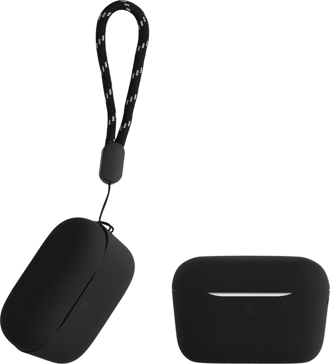 kwmobile Hoes geschikt voor Anker Soundcore A20i - Siliconen cover voor oordopjes in zwart