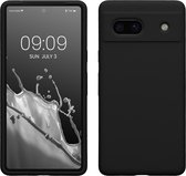 kwmobile telefoonhoesje geschikt voor Google Pixel 7a - Hoesje met siliconen coating - Smartphone case in zwart