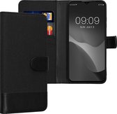 kwmobile telefoonhoesje geschikt voor Ulefone Note 16 Pro - Hoesje met pasjeshouder in antraciet / zwart - Case met portemonnee