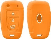 kwmobile autosleutel hoesje geschikt voor Hyundai 3-knops inklapbare autosleutel - Autosleutel behuizing in fruitig oranje