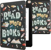 kwmobile hoes geschikt voor Amazon Kindle Paperwhite 11. Generation 2021 - Magnetische sluiting - E reader cover in blauw / geel / groen - Read More Books design