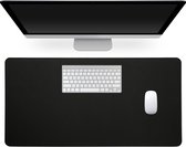 kwmobile bureau onderlegger van imitatieleer - 80 x 40 cm - Voor muis, toetsenbord, laptop - Bureaumat in zwart