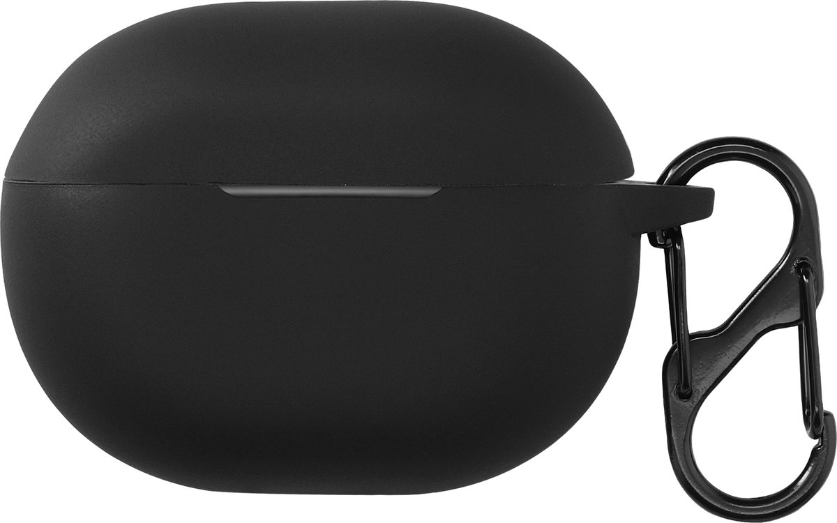 kwmobile cover voor oordopjes case - geschikt voor SoundPeats Engine 4 - Trendy beschermhoes draadloze oordopjes in zwart
