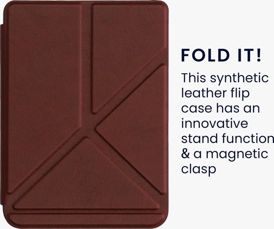 kwmobile e-reader hoesje geschikt voor Kobo Clara 2E hoes - Ereader flip case met standaard - E reader cover van kunstleer - In braam van Merkloos — afbeelding 3