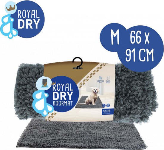 Foto: Royal dry schoonloopmat voor huisdieren hondenmat deurmat ideale zachte ligplaats voor honden 66x91 cm maat m 