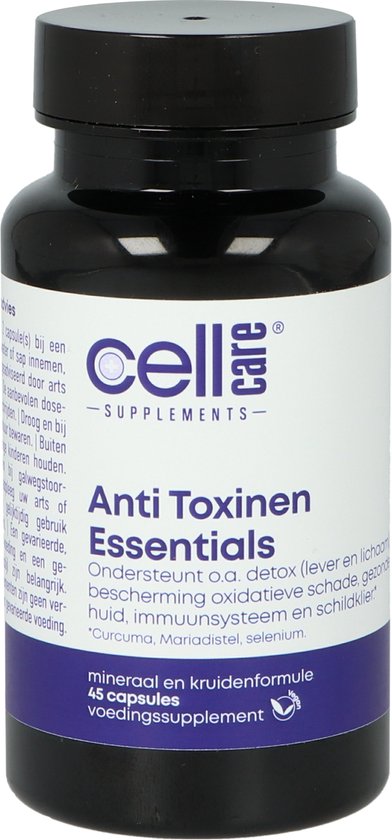 Foto: Cellcare anti toxinen essentials 45 vegcaps kruidenpreparaat