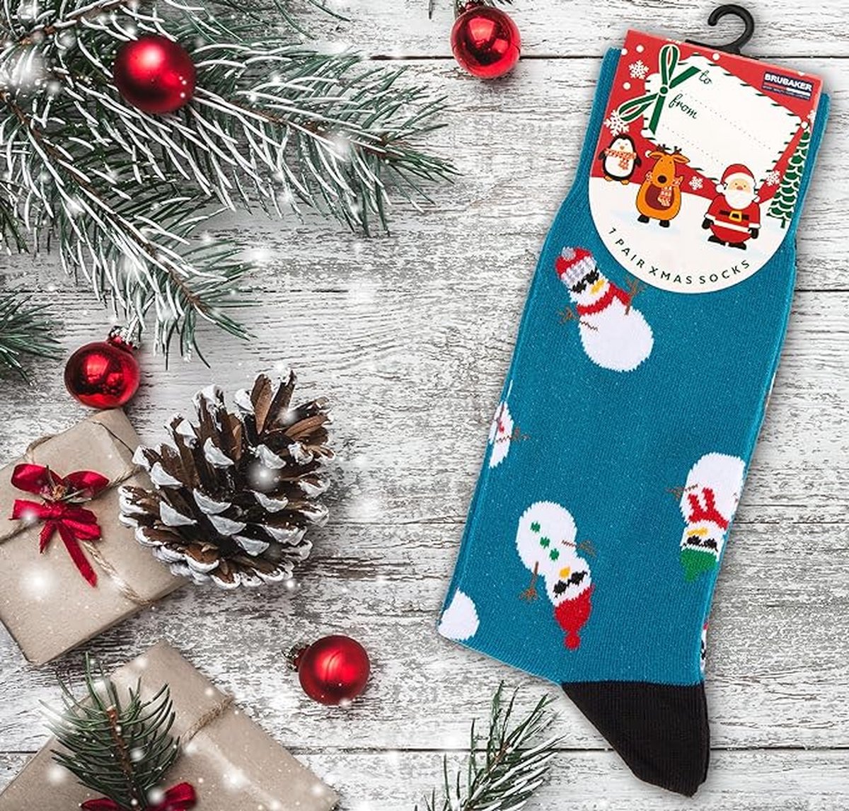 Happy Santa Kerstsokken (Dames) 🎅 Dames Kerstsokken Kopen