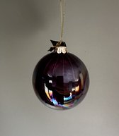 Vondels - Ball Dark Oil - Kerstbal Paars - 8 cm