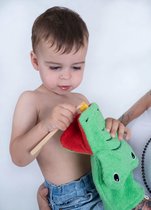 Fürnis Konrad de Krokodil - Washandje - Klein - Organisch katoen - Vrolijke badspeeltjes - Kinderbadkamer essentials