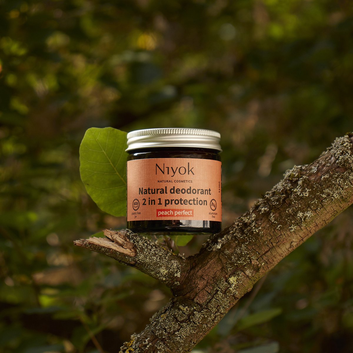 Goedkoopste Peach Perfect Schoonheidsset Niyok Natuurlijke Deodorant, Douchezeepstaaf, Soft Blossom Moisturizer en Sisal Zak