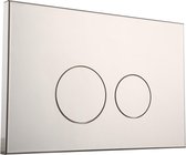 FugaFlow Metal Bedieningsplaat - voor Geberit UP320 inbouwreservoir - dualflush - ronde knoppen - metaal wit mat