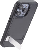kwmobile telefoonhoesje geschikt voor Apple iPhone 14 Pro - Hard case met TPU bumper - Met standaard - In zwart