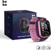 Boba Kinder Smartwatch – Kinder GPS Horloge – Kinderen Smartwatch – Kinder Smartwatch Horloge GPS – Horloge Kind – Met SOS-knop, Belfunctie & Berichten – Roze