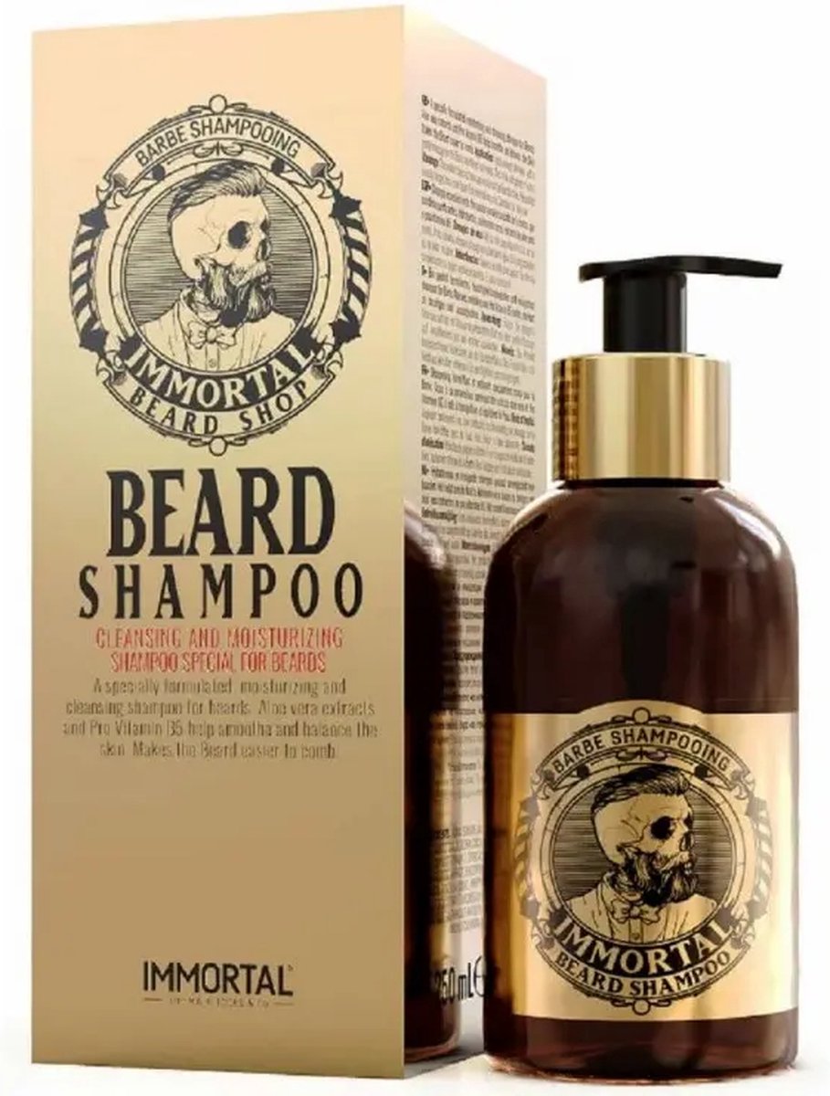 Immortal - Exclusive - Baard Shampoo - Beard Shampoo Cleansing and Moisturizing - 250 ml - JPC's beste keuze!
