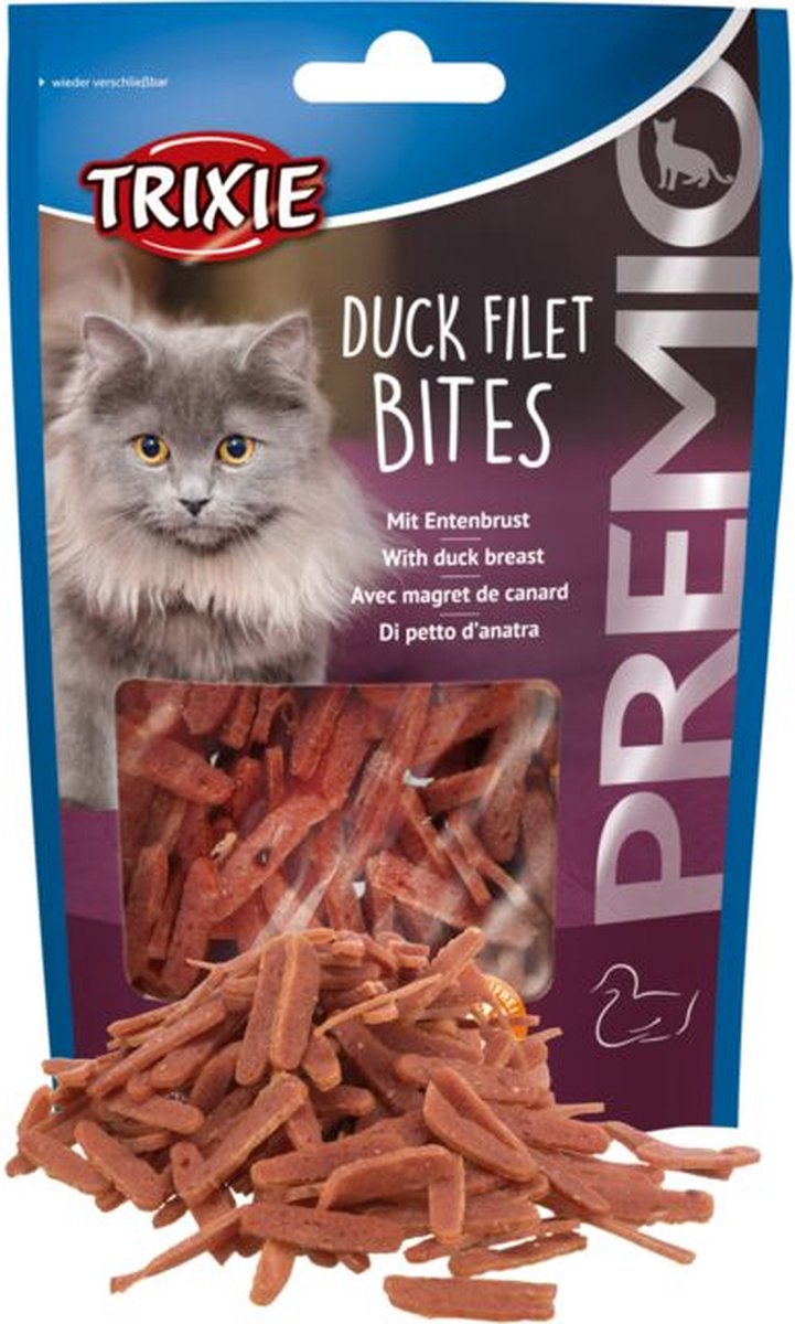 Trixie Duck filet bites - kattensnack - 5 zakjes van 50 gram