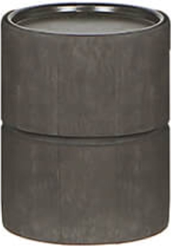 Kandelaars en kaarsenhouders - houten kaarshouder - zwart/grijs - sunburn - by Mooss - Hoog 13cm