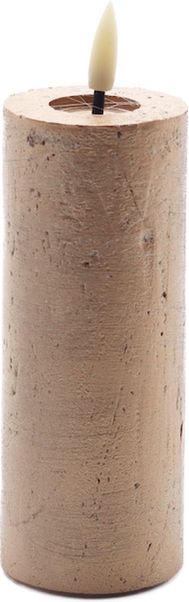 Mansion atmosphere led kaars metallic champagne 12,5x5cm