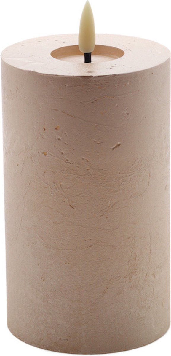 led kaars Champagne beige 10x7,5cm