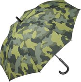 Fare Camouflage 1118 parapluie bâton coupe-vent vert coupe-vent coupe-vent vert foncé parapluie tempête résistant aux tempêtes extra fort avec cadre flexible et léger