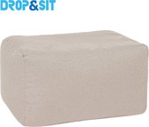 Pouf Drop & Sit Bouteilles en PET durables et 100% recyclées - Beige - Hydrofuge - 55x75x45cm - Pour l'intérieur et l'extérieur