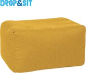 Pouf Drop & Sit Bouteilles en PET durables et 100% recyclées - Jaune - Hydrofuge - 55x75x45cm - Pour l'intérieur et l'extérieur