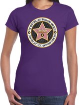 Bellatio Decorations T-shirt cadeau femme - ami - violet - merci - anniversaire L