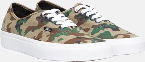 Vans Authentic Heren Sneakers Maat 45 Army Camo Print Groen Bruin bol