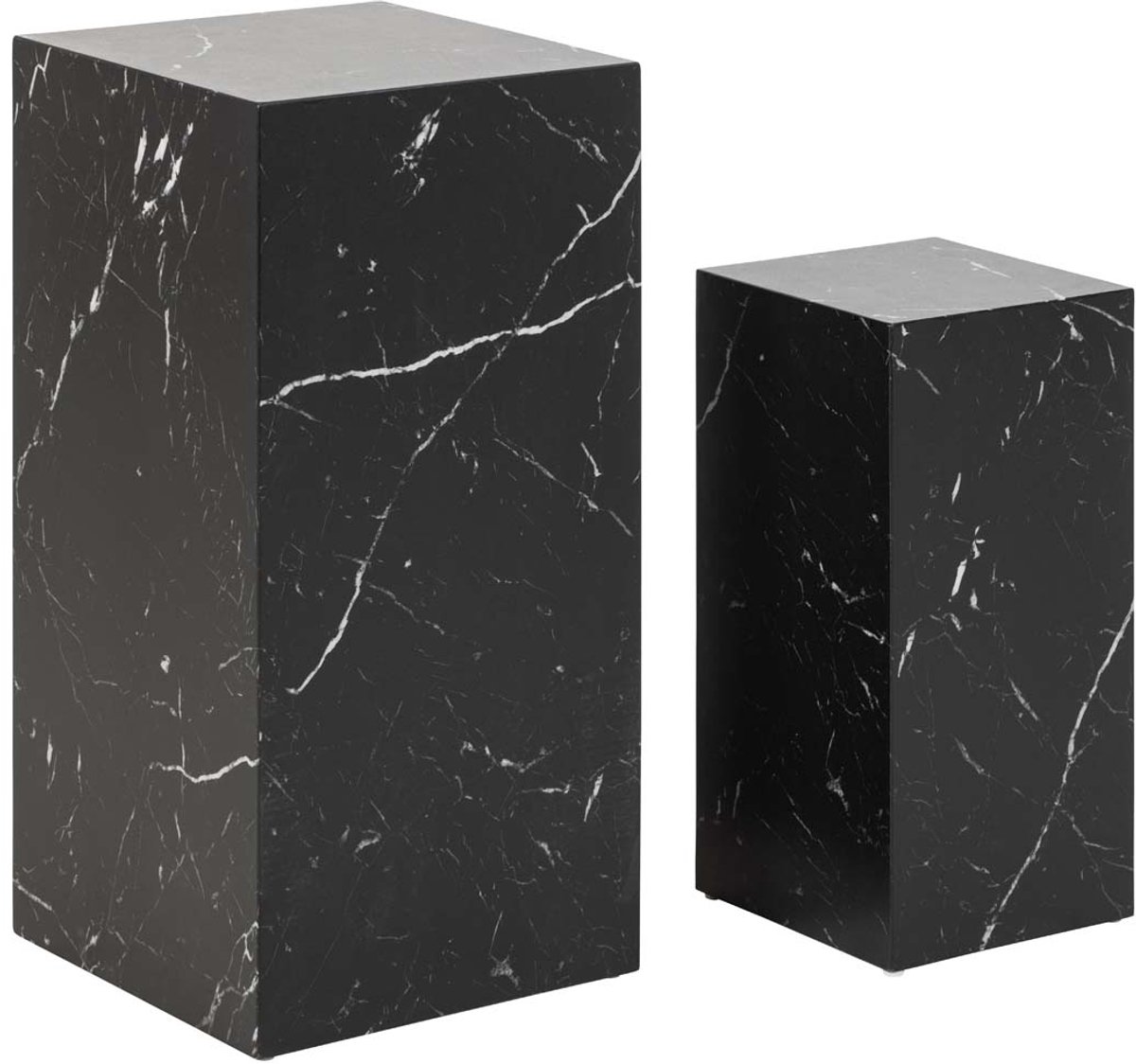 Zuil Lima Set van 2 Zwart MDF - Giga Living