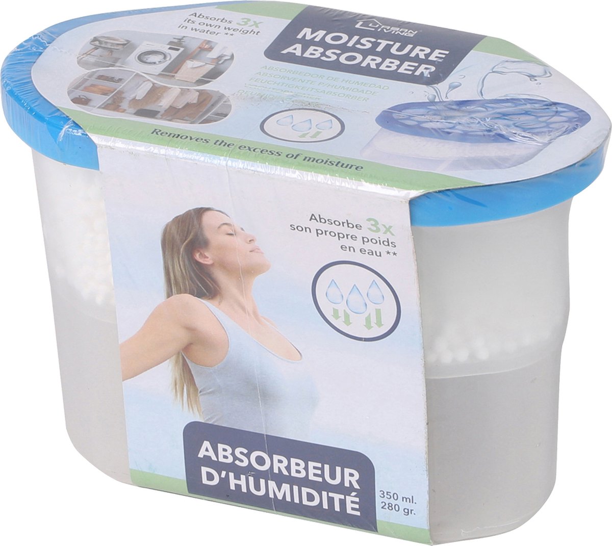 Bol.com Urban Living Vochtonttrekker/vochtvanger/vochtopnemer - 350 ml - tegen schimmelvorming en condens aanbieding