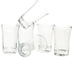 Shotglaasjes/likeur glaasjes - 6x st - glas - 40 ml - borrelglazen - likeur glaasjes/shotglazen