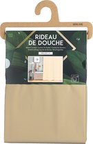 Urban Living Douchegordijn met ringen - beige - pvc - 180 x 200 cm - Voor bad en douche