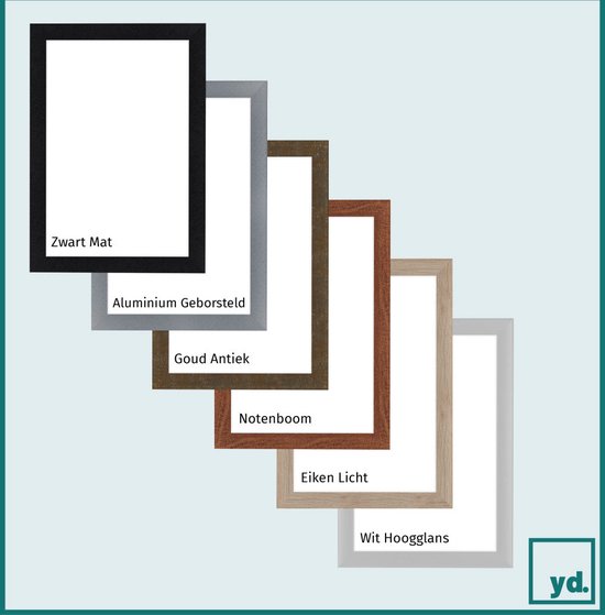 Fotolijst, 50 x 70 cm, eiken, set van 3 stuks, natuurlijke houten lijst