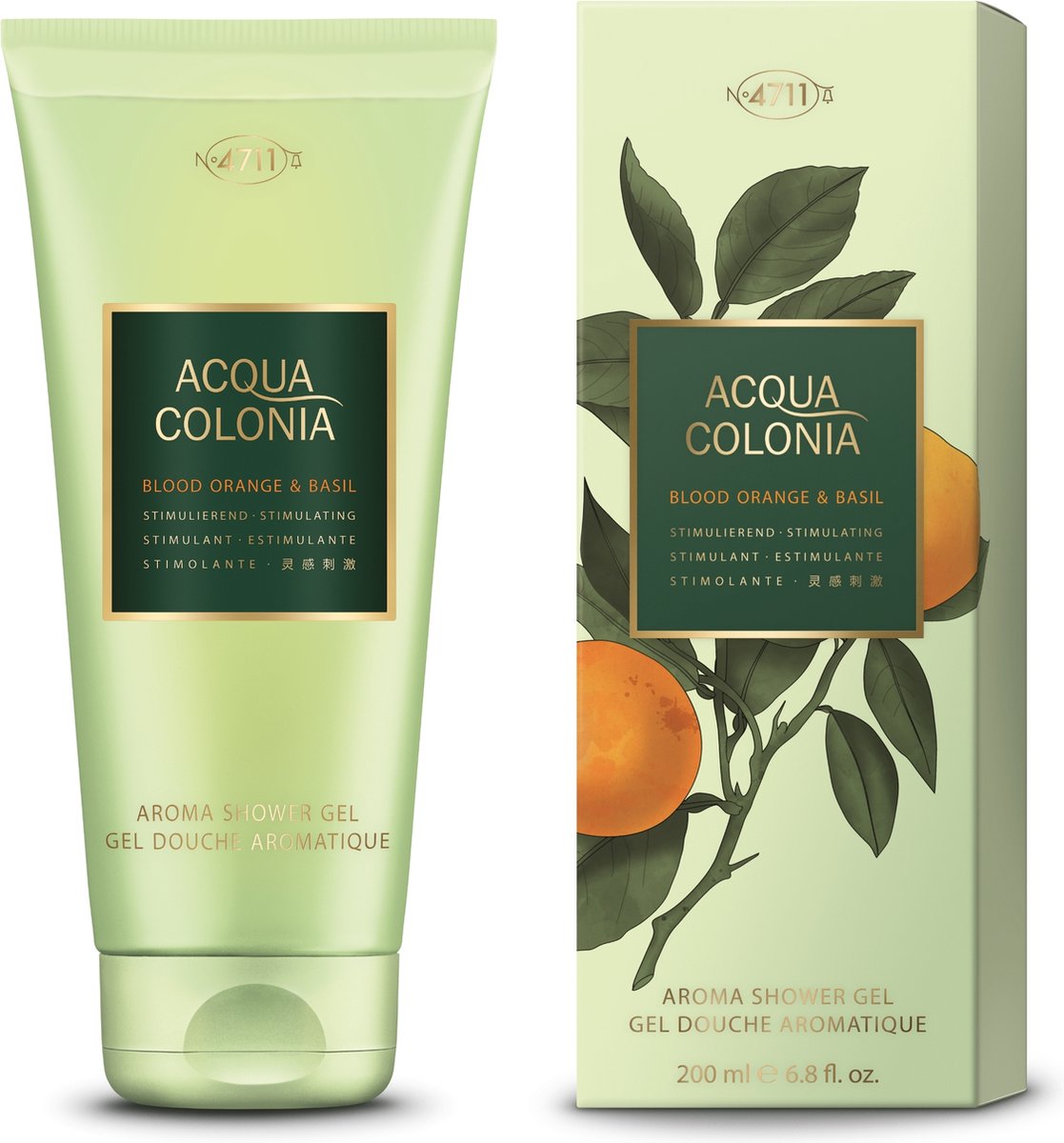 Geparfumeerde Douche Gel Acqua Colonia Blood Orange& Basil 4711 (200 ml)