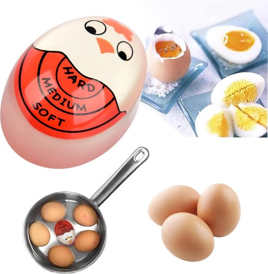COCHO® Ei kookwekker - Egg timer - Eierwekker - Eierkoker - Eiertimer - rood - Timer universeel - Cocho