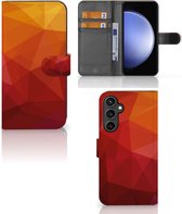 Book Case geschikt voor Geschikt voor Samsung Galaxy S23 FE Polygon Red