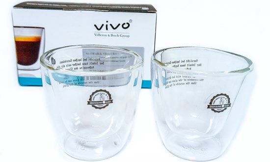 Villeroy & Boch Dubbelwandige glazen voor warme en koude dranken - 80 ml -  Set van 2... | bol