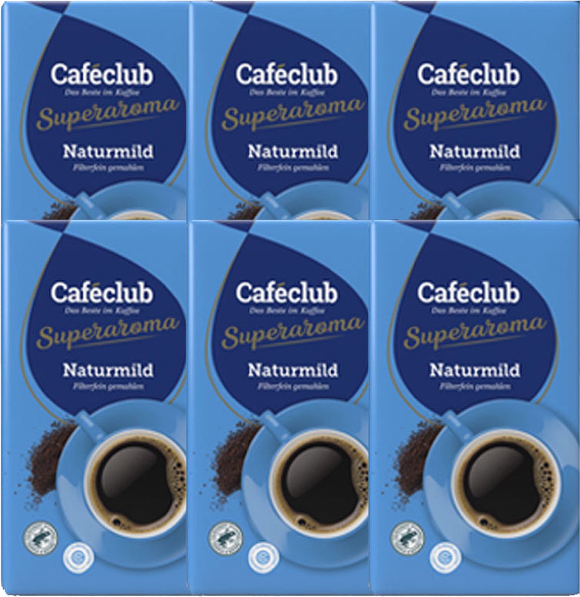 Caféclub Naturmild - Gemalen – 6 x 500 gram