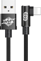 Câble USB vers Lightning Baseus MVP 90° 1,5A 2M Angle Droit Zwart