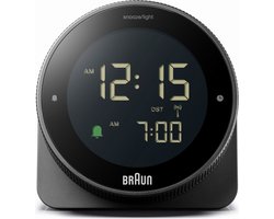 Braun BC24B-DCF - Wekker - Digitaal - Halfrond - Alarm - Snooze - 12/24H - Radiogestuurde tijdsaanduiding - Achtergrondverlichting - Zwart