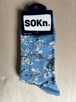 SOKn. trendy sokken "van Gogh Almond Blossom" maat 40-46  (Ook leuk om kado te geven !)