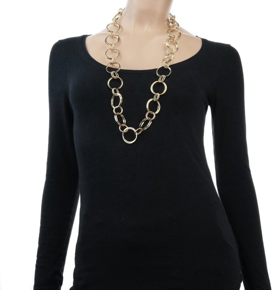 Behave Long collier à maillons dorés