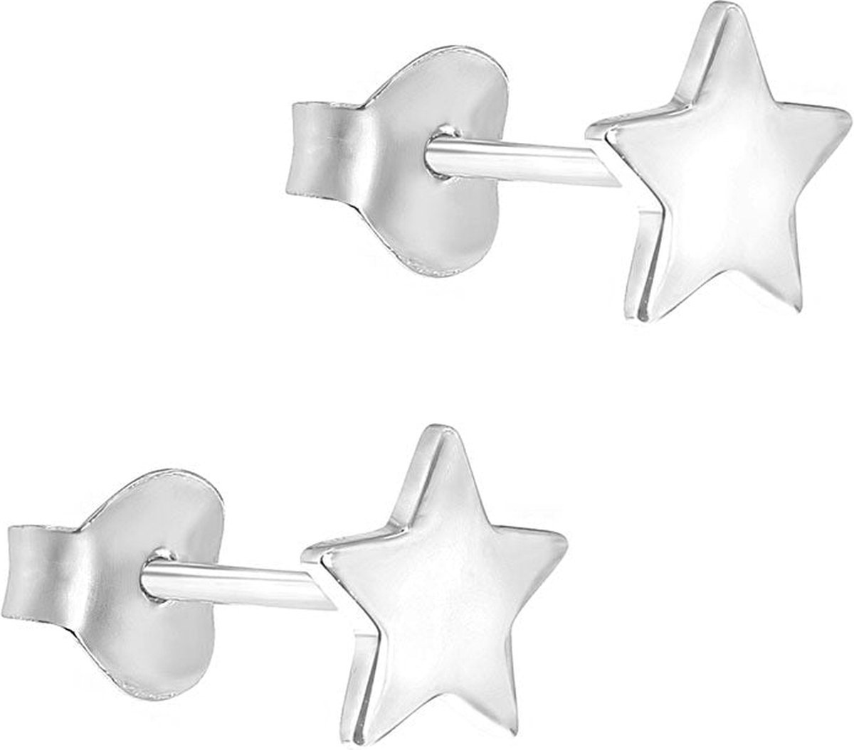 Star studs | Oorbellen sterren 925 zilver | 4 mm