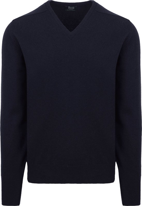 William Lockie - V-Hals Lamswol Navy - Heren - Maat XXL - Regular-fit