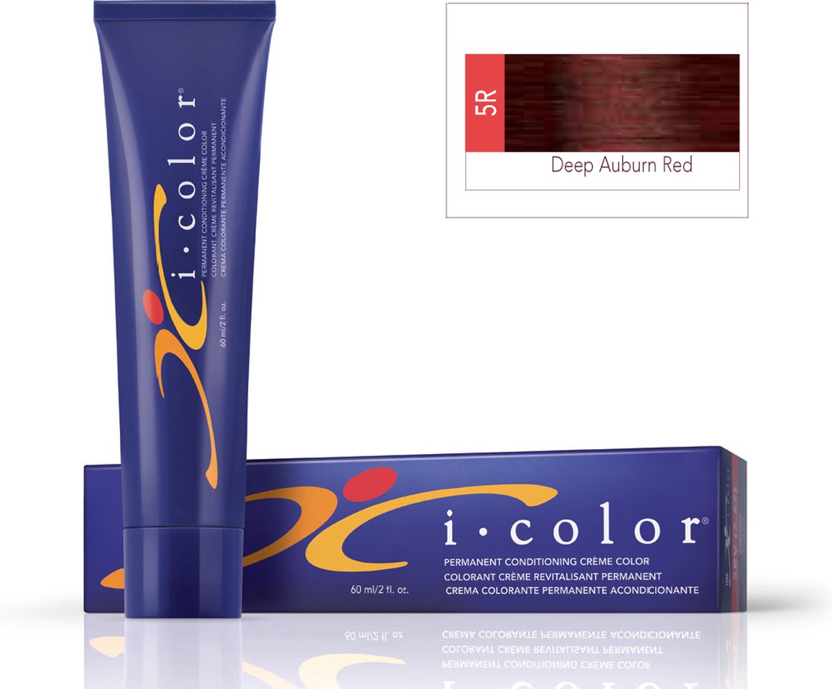 ISO i color Permanent Conditioning Crème Color 60ml 5R Deep Auburn Red